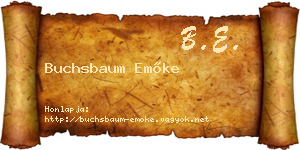 Buchsbaum Emőke névjegykártya