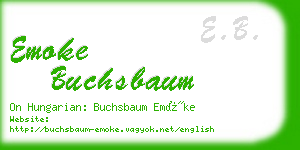 emoke buchsbaum business card